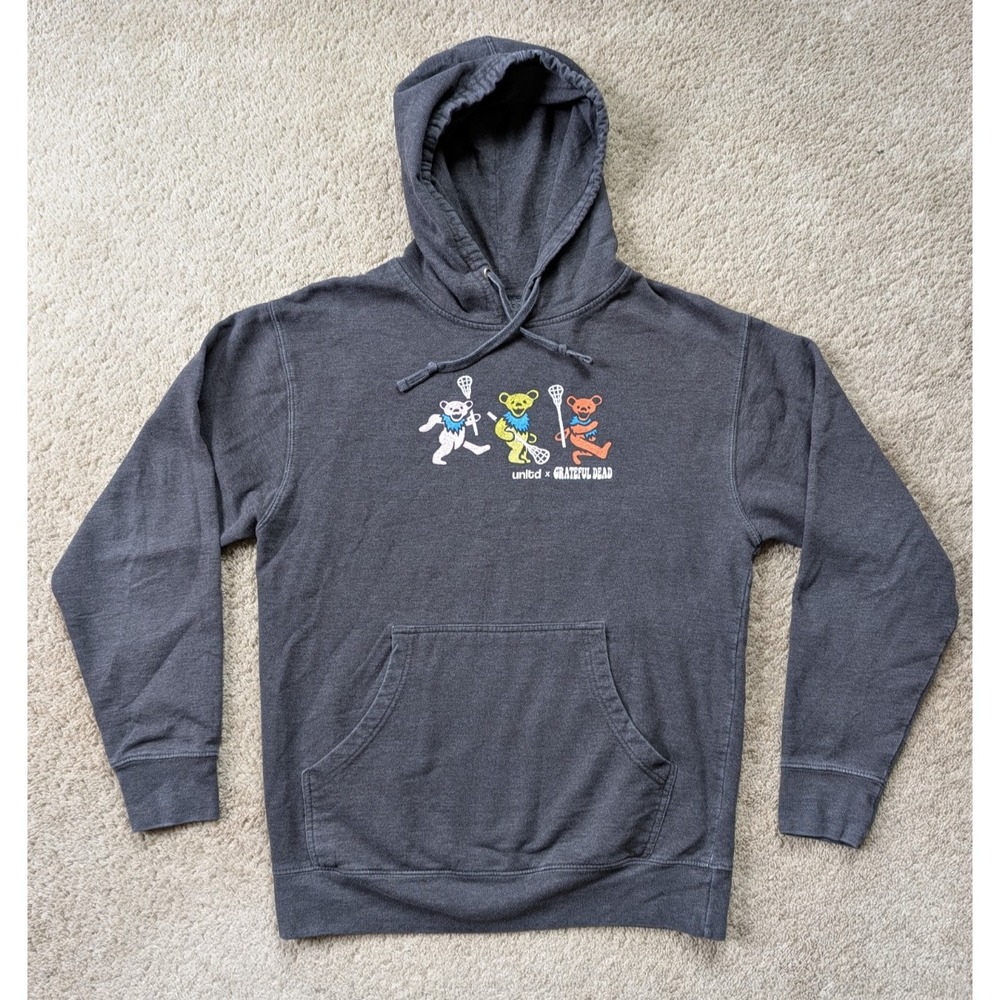 Lacrosse‎ Unlimited Grateful Dead Hoodie Mens Medium Gray Double Sided